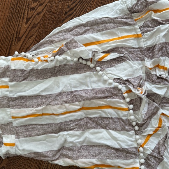 Striped V-Neck Ruffle Dress - Picture 4 of 4